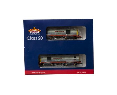 Bachmann 00 Gauge 32-027X Class 20 Hunslet-Barclay Twin Pack, comprising 20904 and 20901, produced exclusively for Kernow MRC