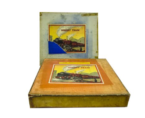Two Hornby 0 Gauge Pre-War Set Boxes, for E220 Special Pullman Set, LNER, containing track and some paperwork, and ‘The Yorks