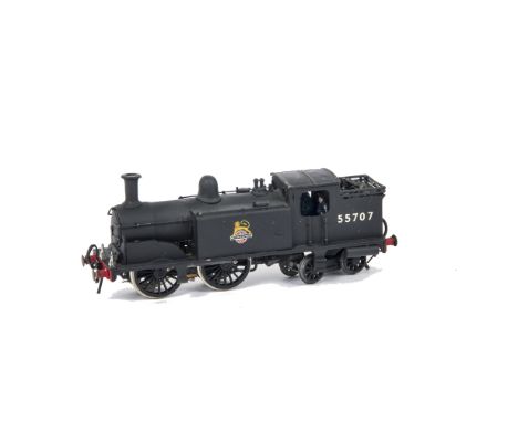 Wills or similar 00 Gauge kitbuilt Class R 0-4-4 Tank Locomotives, No 1666, finished in SR plain black, VG, built and painted