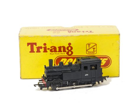 Tri-ang TT Gauge Continental CT590 0-6-0 black Tank Engine, in a T90 box, VG, lacks body fixing screw, box G
