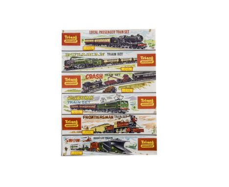 A Tri-ang Railways original Shop Display Poster, featuring the main sets available circa 1964, 29” x 39”, F-G, some creases f