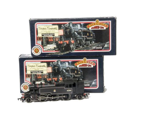 Bachmann 00 Gauge BR black Ivatt 2-6-2 Tanks, 31-451 41241, 31-451A 41250 and 31-452 41313, all in original boxes, VG-E, boxe