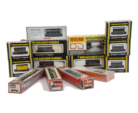 Graham Farish and other makers N Gauge Goods Rolling Stock, various GF wagons (8) Wrenn (2, in twin box), Arnold (2) and Lima