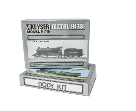 Keyser 00 Gauge unmade Locomotive Kits, l29 GNR Atlantic Body Kit and L33 SR ‘K’ Class Mogul Locomotive Tender motor and whee