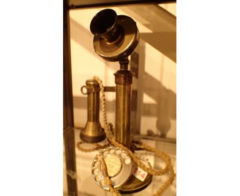 Brass candlestick telephone c1975