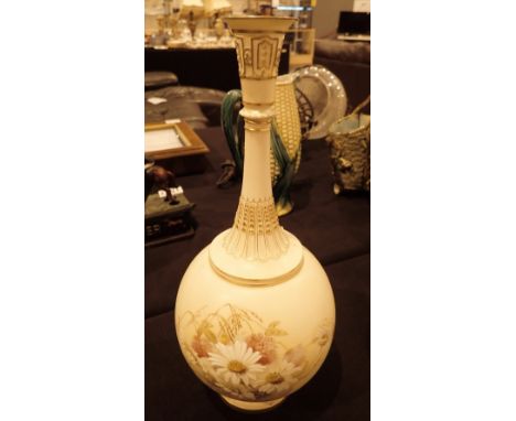 Large Royal Worcester blush ivory Daisies vase