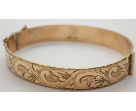 Vintage solid gold plated bangle