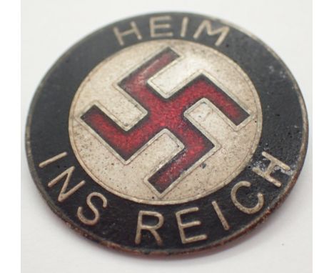 German Heim Ins Reich with Swastika enamel badge