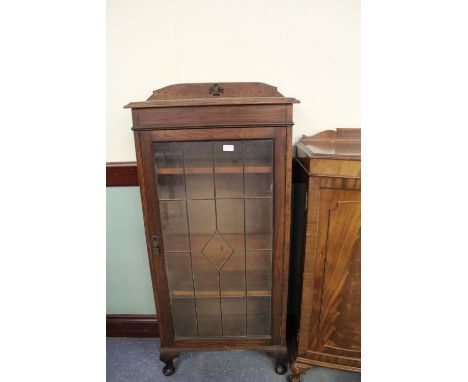 Small glass fronted book shelf