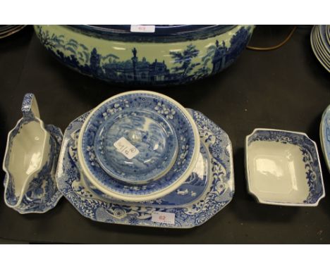 Small selection of blue and white Copeland Spode