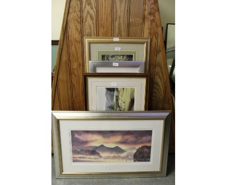 Diana Gainey, signed colour print, Derwent Water and Catbells, No55/500 and 5 other pictures