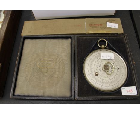 Early 20th Century white metal and bevelled glazed Halden's Calculex (cased) and an Aristo MultiRietz slide rule