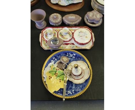 Poole, Wedgwood Jasper, Crown Staffs, Copeland plate