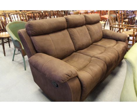 Distressed 3 seater recliner sofa