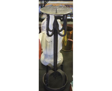 Wrought iron pricket candlestick