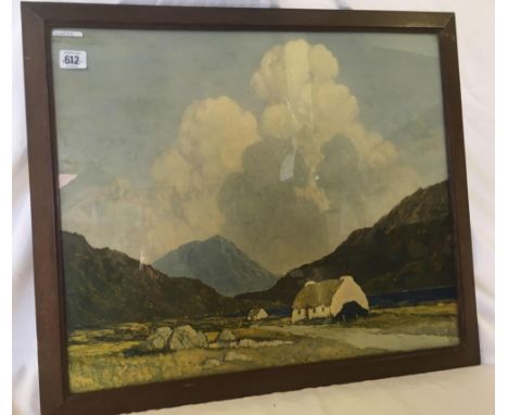 THE BLUE LAKE, CONNEMARA, SIGNED PAUL HENRY WITH GALLERY DETAILS TO REVERSE - PRINT
