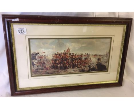 COLOURED MILITARY BATTLE PRINT.