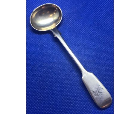 EXETER SILVER MUSTARD SPOON BY JOHN STONE 1860