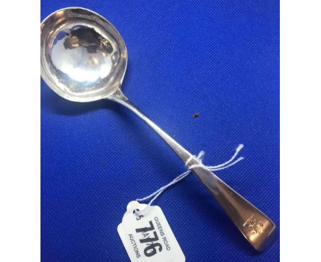 A GEORGIAN III SILVER SAUCE LADLE 1809 P.B, W.B