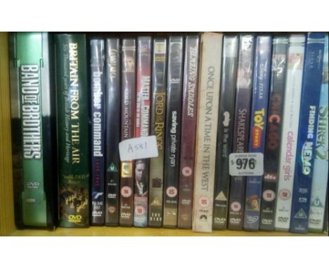 PART SHELF OF DVD'S