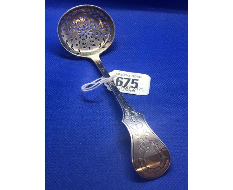 SILVER SIFTER LADLE EXETER QVC 1859 BY T.S UNUSUAL STYLE