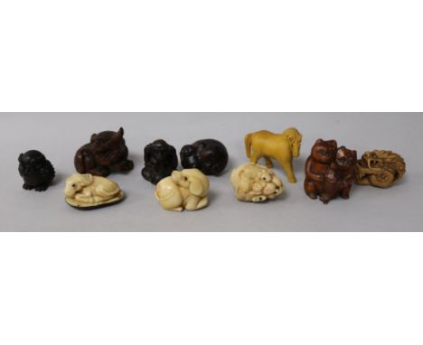 10 assorted netsuke