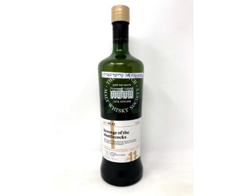 One bottle of Malt Whisky Society cask 95.22 'Revenge of the shuttlecocks' single malt scotch whisky, 70cl. 