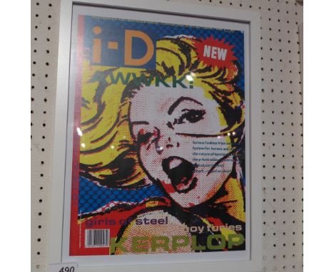 A glazed and framed art print of ID Magazine Oct 1988  30 x 40cm