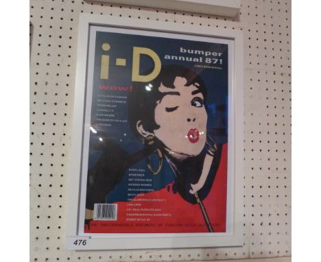 A glazed and framed art print of ID Magazine Dec Comic book special 1986  30 x 40cm
