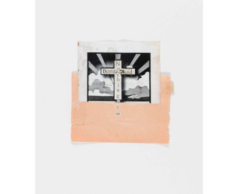 Dash Snow (1981 New York City 2009) Being and Nothingness. 2006-2007.Collage auf Papier.Verso auf dem Rahmen mit Bleistift si