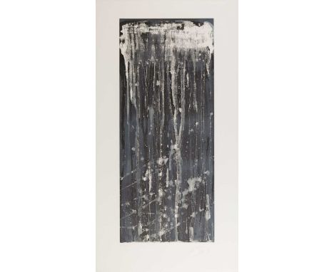 Pat Steir (1938 Newark - lebt in New York) Waterfall. 1992.Aquatintaradierung auf Velin.Unterhalb der Darstellung mit Bleisti