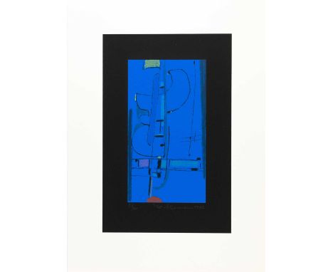 Max Ackermann (1887 Berlin - Schwarzwald 1975) Sphärisch. 1972.Farbserigrafie auf Velin.Unter der Darstellung signiert, datie