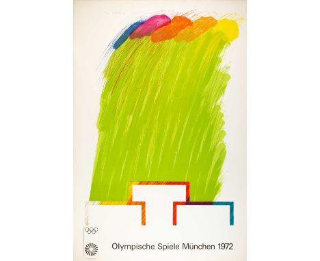 Richard Smith (1931 Letchworth Garden City - Patchogue 2016)* Olympische Spiele München 1972. 1971.Farbserigrafie, collagiert
