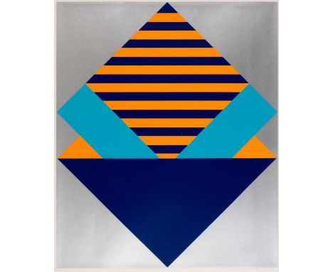 Helmut Sundhausen (1935 Düsseldorf 2018) Ohne Titel. 1971.Farbserigrafie auf Papier.Unterhalb der Darstellung mit Bleistift s