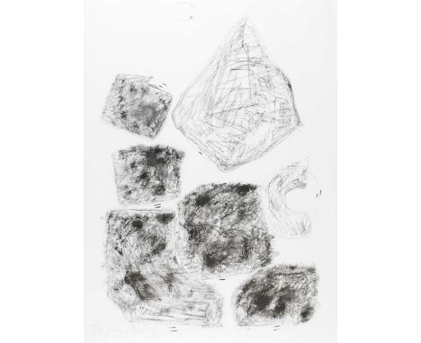 Joseph Beuys (1921 Krefeld - Berlin 1986) Ohne Titel (aus Spur II). 1977.Lithographie auf Velin.Unterhalb der Darstellung mit