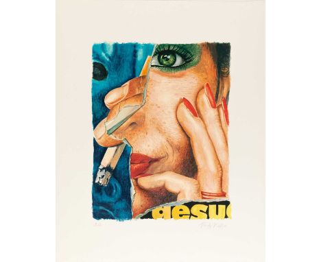 Fritz Köthe (1916 Berlin 2005) Marlboro. 1976.Farblithografie auf Velin.Unter der Darstellung mit Bleistift signiert und numm
