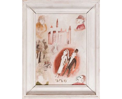 Kurt Mühlenhaupt (1921 Klein Ziescht - Zehdenick 2006) Ohne Titel (Hochzeit). 1967.Öl auf Leinwand.Am unteren Bildrand monogr