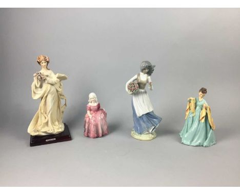 PAIR OF KATZHUTTE FIGURES,modelled as young girls with flat backs possibly for bookends, along with further ceramic figures i