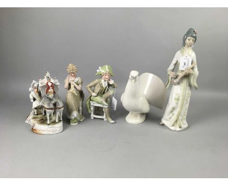 GROUP OF CERAMIC FIGURES,including Goebel and Nao (9)