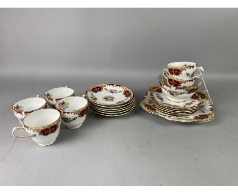 GROSVENOR FLORAL DECORATED TEA SERVICE