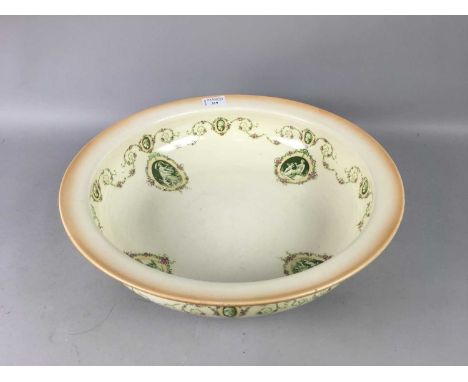 VICTORIAN WASH BASIN,41cm diameterCondition report: Some general surface wear, in keeping with age and use, including to area