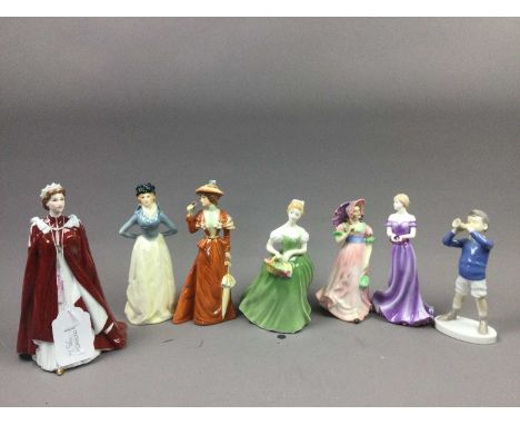 ROYAL DOULTON FIGURE OF 'HEIDI',HN 2975, 11cm high, along with Royal Doulton figure of 'Clarissa', a Royal Worcester figure o