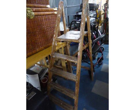 A Vintage Four-Step Step Ladder