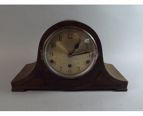 An Edwardian Oak Westminster Chime Mantle Clock for Restoration 