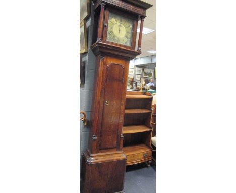 Nat Hedge, Colchester, an oak longcase clock, the thirty hour movement with brass dial and single hand  It is signed "Nat Hed