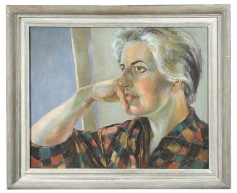 § Esther Grainger (British, 1912-1990) Portrait of Elvic Steele, the artist signed on the reverse "Esther Grainger" oil on bo