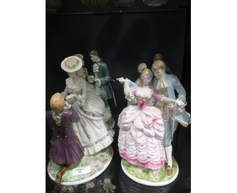 Four Royal Worcester limited edition figures from 'The Age of Courtship' collection (4)  