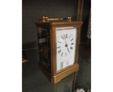 An early 20th century brass carriage clock  