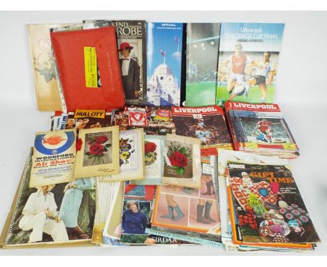 Lot to include football programmes, predominantly Liverpool Football Club and Everton, vintage Christmas cards and other.