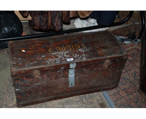 A vintage sea voyage wooden Trunk.